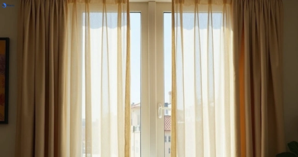Dusty and dull curtains in alexandria-nsw before steam cleaning